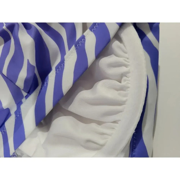 Shade & Shore Women’s Longline Keyhole Swim Top Purple Tiger Print NWT - Picture 5 of 7